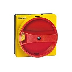 Maniglia Giallo/Rossa Lucchett. Ip65 ( LOVATO cod. GAX61 )