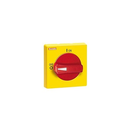 Maniglia Giallo/Rossa Lucchett. Ip65 ( LOVATO cod. GAX63 )