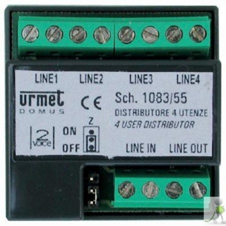 Distributore 4 Utenze 2Voice ( URMET cod. 1083/55 )