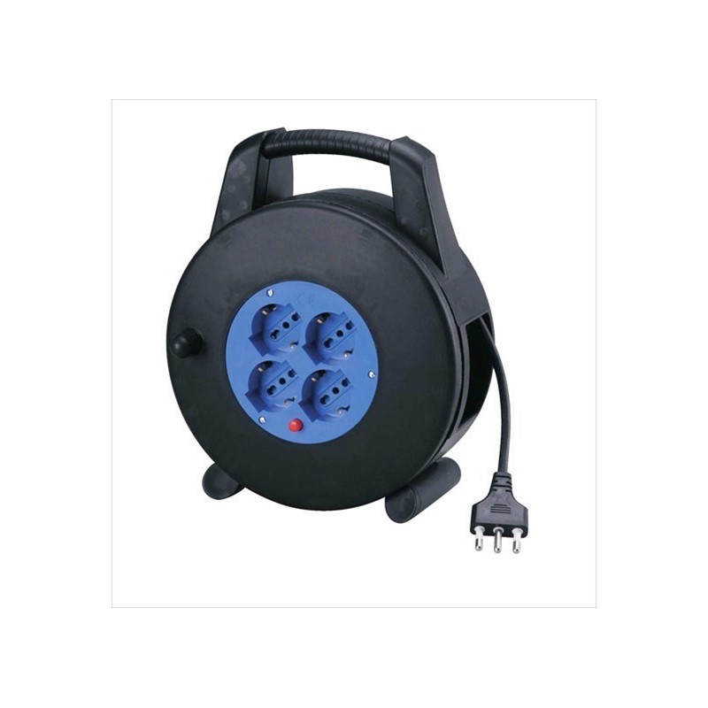 Avvolgicavo Civ. 2X2P 10/16A Schuko/Biv. 5M ( ELETTROCANALI cod. ECK22101 )