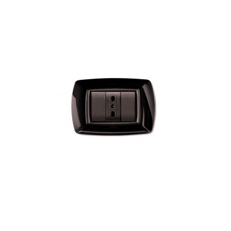 Placca Mylife 3 Moduli Nero ( ELETTROCANALI cod. ECL2983N )