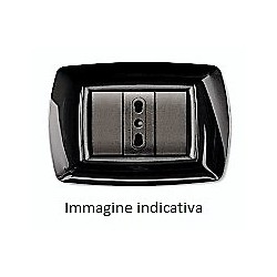 Placca Mylife 7 Moduli Nero ( ELETTROCANALI cod. ECL2987N )