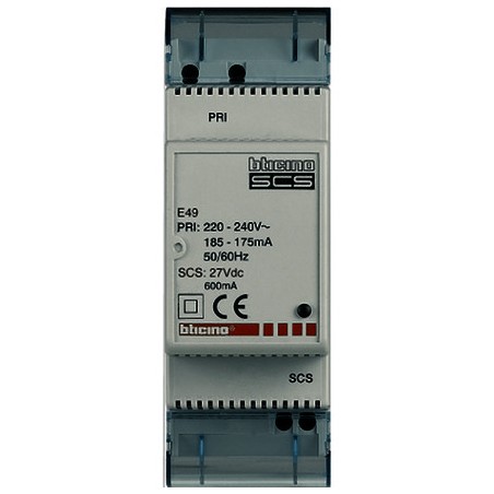 Scs - Alimentatore Compatto 2Din 230V ( BTICINO cod. E49 )