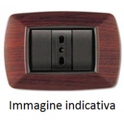 Placca Mylife 4 Mod.Legno Scuro ( ELETTROCANALI cod. ECL2984LS )