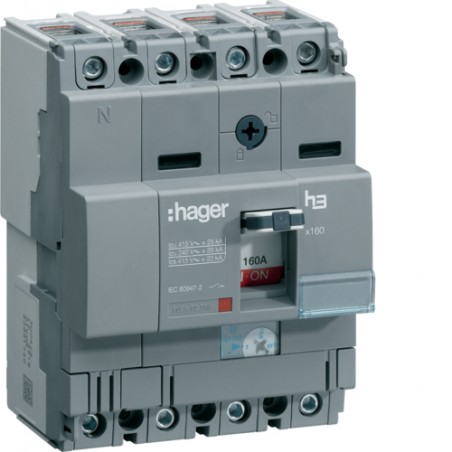 Interr Autom X160 4P 25Ka 160A Sganc Tm ( HAGER cod. HHA161H )