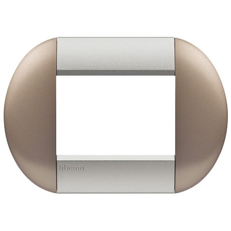 Ll - Placca 3P  Bronze ( BTICINO cod. LNB4803TB )