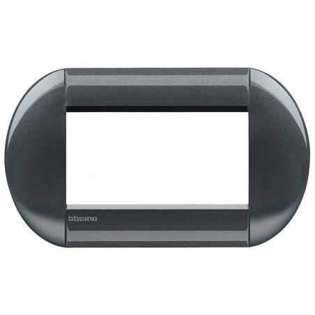 Ll - Placca 4P Acciaio ( BTICINO cod. LNB4804AC )