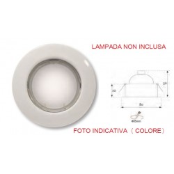 Dicr.Fisso D50 230V/35-50W Cromo S/Lamp ** Con Gu10 ** ( LAMPO cod. DIKF230/CR/SL )