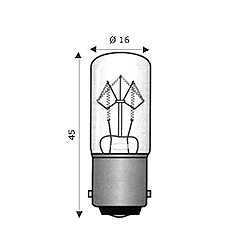 Lamp.Ba15D 16X45    24V 10.0W ( WIMEX cod. 4101808 )