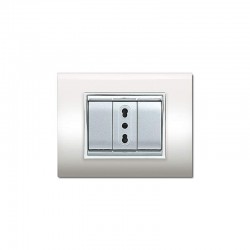 Placca Newprestige 3 Moduli Bianco ( ELETTROCANALI cod. ECL3083WH )