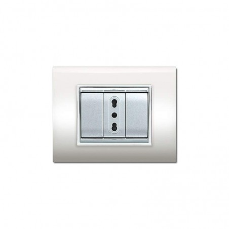 Placca Newprestige 3 Moduli Bianco ( ELETTROCANALI cod. ECL3083WH )