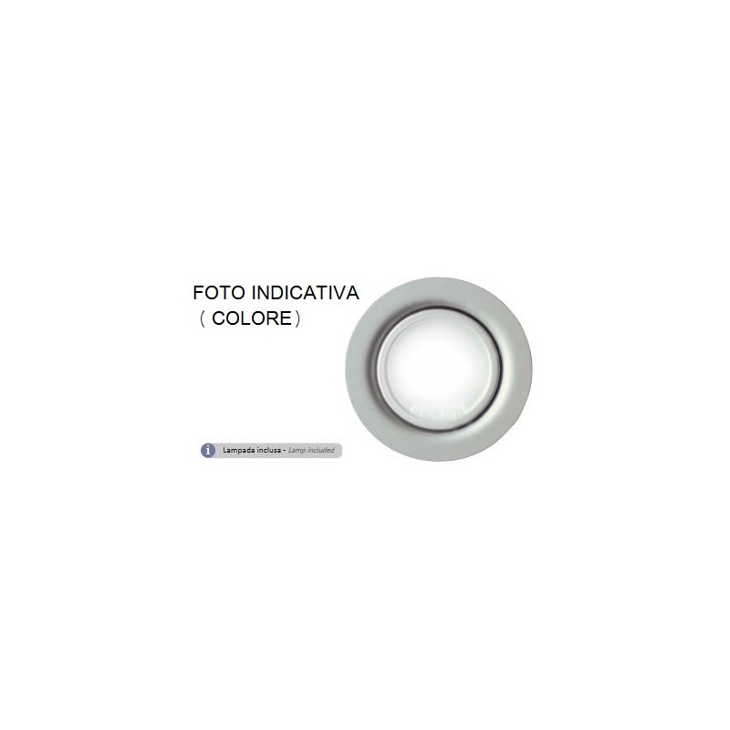 Faretto Alogeno 12V - 20W Bianco  Tondo ( LAMPO cod. F20LV/BI )