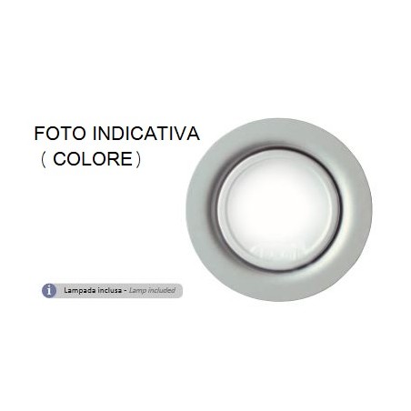 Faretto Alogeno 12V - 20W Bianco  Tondo ( LAMPO cod. F20LV/BI )