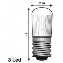 Lumiled E14 24V 3Led Ambra ( WIMEX cod. 4011513 )