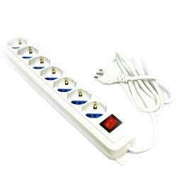 Multipresa Bianca 7 Posti Schuko/Bivalenti ( ELETTROCANALI cod. ECK11107 )