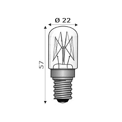 Lam. E14 22X57 230V 3 Cd Ch ( WIMEX cod. 4104132 )