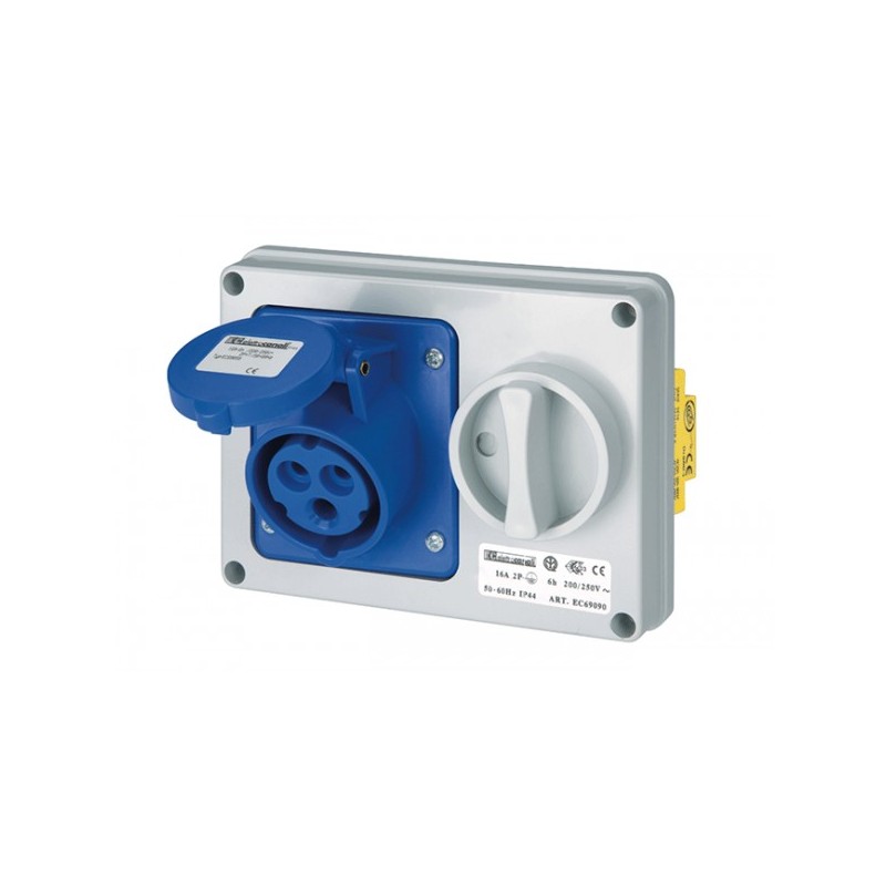 Presa Iosbf Senza Fondo Ip44 220V 2P+T 16A ( ELETTROCANALI cod. EC69090 )