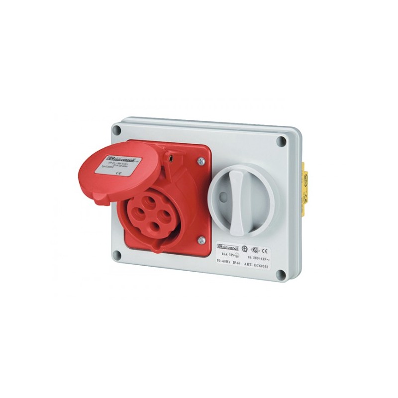 Presa Iosbf Senza Fondo Ip44 380V 3P+T 16A ( ELETTROCANALI cod. EC69092 )