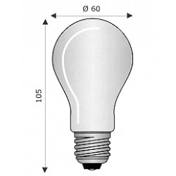 Lamp.E27 60X105 24V 25W Fr ( WIMEX cod. 4130134 )