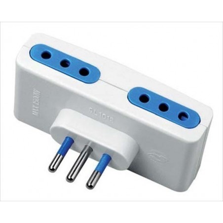 Adattatore Quadruplo Bianco 10A Spina 10A ( ELETTROCANALI cod. ECK33420 )