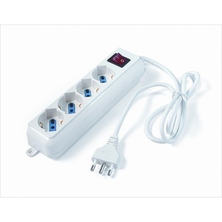 Multipresa Bianca 5 Posti Schuko/Bivalenti ( ELETTROCANALI cod. ECK11105 )