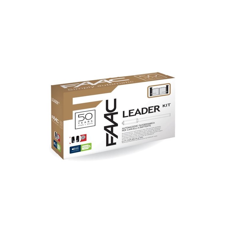 Kit Automazione Cancello Battente Leader Kit, 230V ( FAAC cod. 10563350 )