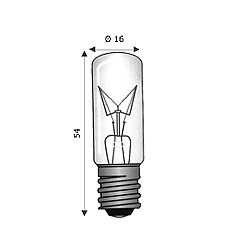 Lam.E14 16X54 220-260V   5-7W ( WIMEX cod. 4102124 )