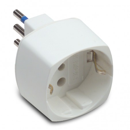 Adatt.Schuko 10A+T Bianco C.Sicurezza ( MASTER cod. 05811 )