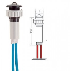 S.Led 10Mm Cavo-G 230V Verde ( WIMEX cod. 4028150 )