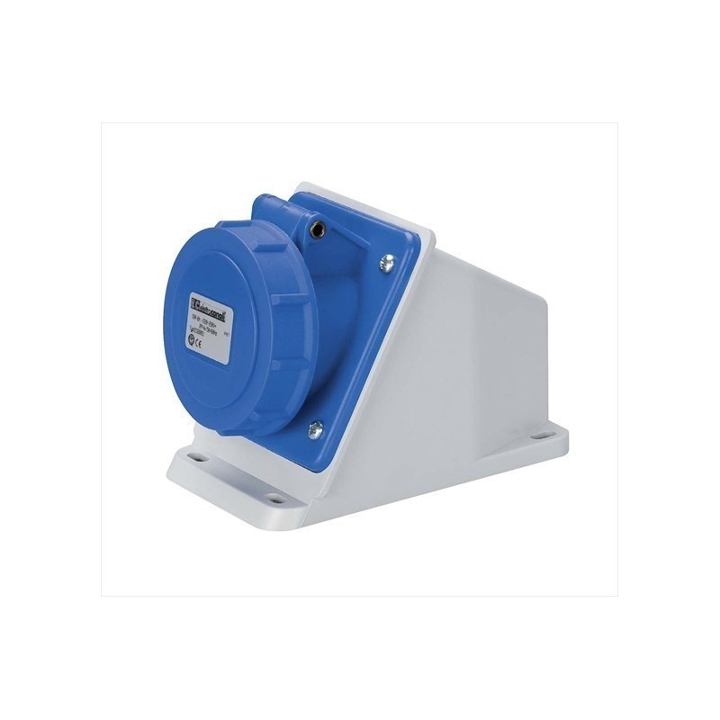 Presa Base Inclinata Ip67 220V 2P+T16A ( ELETTROCANALI cod. EC690511 )