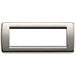 Placca Rondò 6M Cromo Nero ( VIMAR cod. 16756.31 )