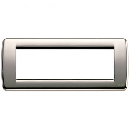 Placca Rondò 6M Cromo Nero ( VIMAR cod. 16756.31 )