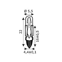 Lamp.T-5.5K   5X22  24V  50Ma ( WIMEX cod. 4100905 )