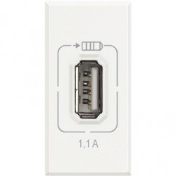 Axolute - Usb Charger 1,1A White ( BTICINO cod. HD4285C1 )