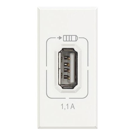 Axolute - Usb Charger 1,1A White ( BTICINO cod. HD4285C1 )