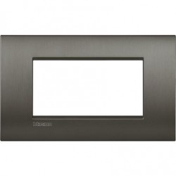Ll - Placca 4P Nichel Spazzolato ( BTICINO cod. LNC4804NIS )