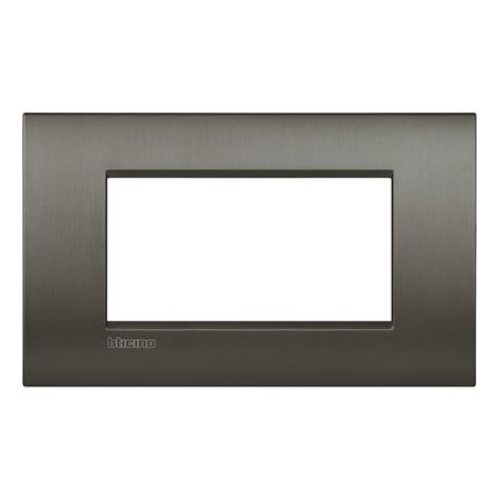 Ll - Placca 4P Nichel Spazzolato ( BTICINO cod. LNC4804NIS )