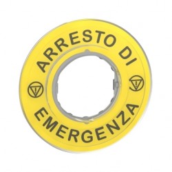 Etichetta Arresto Emergenza 3D ( SCHNEIDER cod. ZBY9620 )