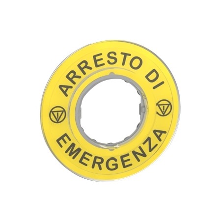 Etichetta Arresto Emergenza 3D ( SCHNEIDER cod. ZBY9620 )