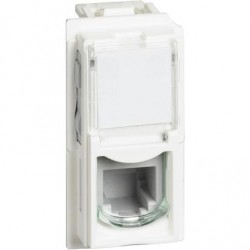 L.Now - Connettore Rj11 (4/6)K10 Bianco ( BTICINO cod. KW4258RJ11 )