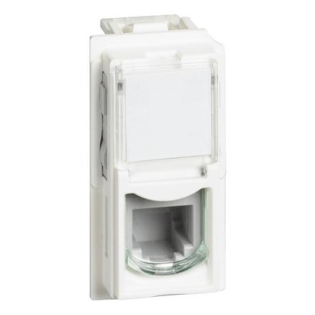 L.Now - Connettore Rj11 (4/6)K10 Bianco ( BTICINO cod. KW4258RJ11 )