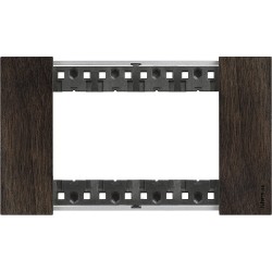 L.Now- Placca 4P Noce ( BTICINO cod. KA4804LG )