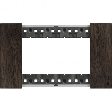 L.Now- Placca 4P Noce ( BTICINO cod. KA4804LG )