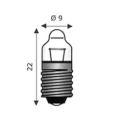 Lentic.E10 9X22 1,2V 220Ma ( WIMEX cod. 4106500 )