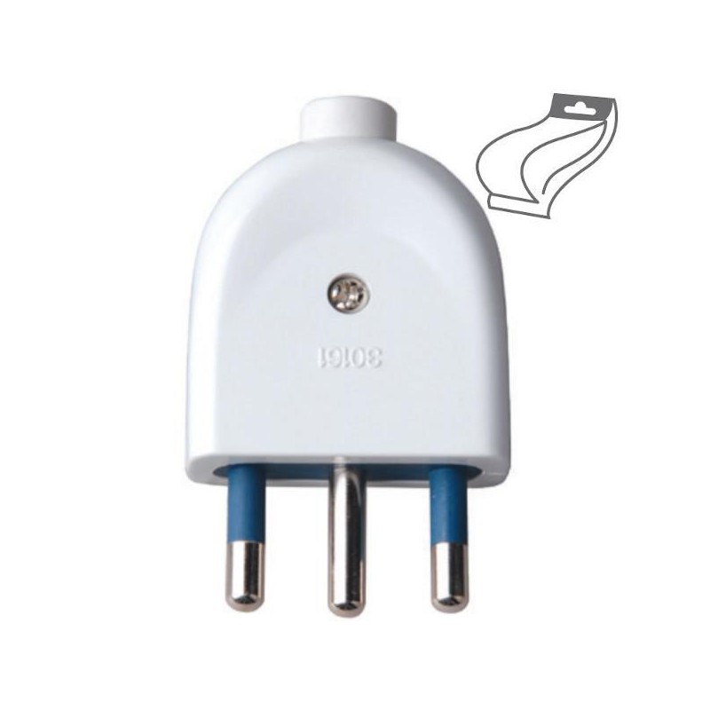 Spina S17 16A 3P Diritta Bianca ( ECOVA cod. 30007 )