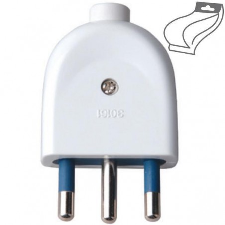 Spina S17 16A 3P Diritta Bianca ( ECOVA cod. 30007 )