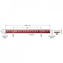 Striscia Led 5M 17W/M Bn 220V Ip65 5M 4000°K ( ELCART cod. 187000200 )