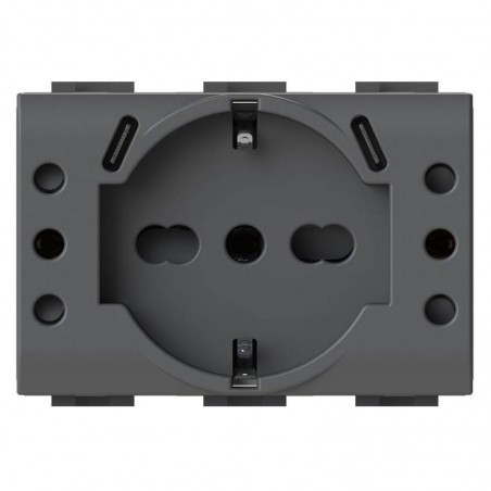 Usb P503 Bticino Livinglight Antracite ( 4 BOX cod. 4BUSBP503.L )