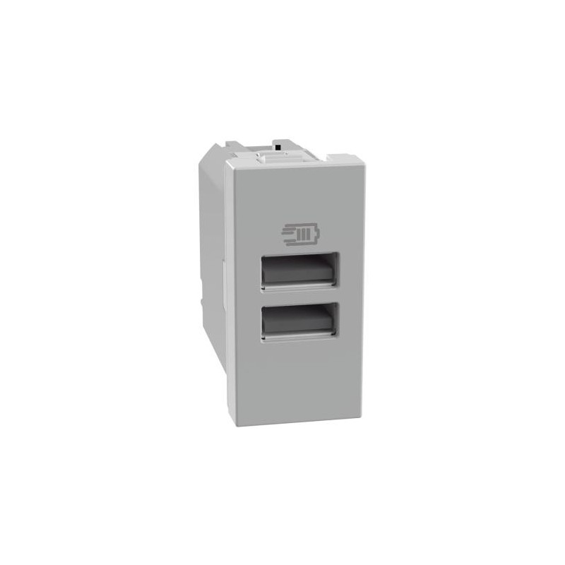 Matixgo - Caricatore Usb Aa 1M Grigio ( BTICINO cod. JG4191AA )