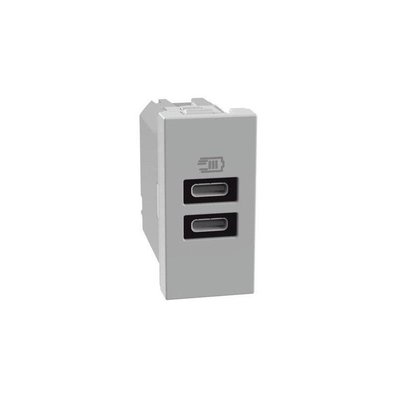 Matixgo - Caricatore Usb Cc 1M Grigio ( BTICINO cod. JG4191CC )